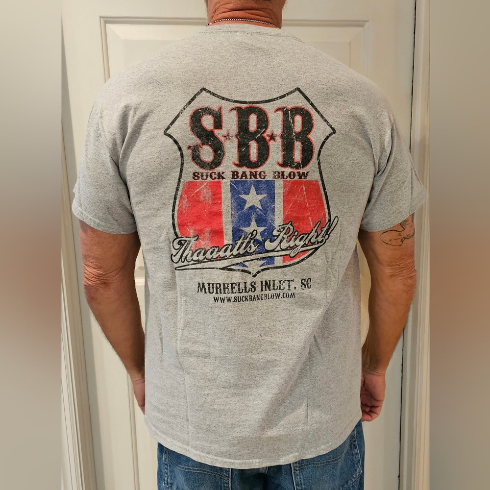 MOTORCYCLE T-SHIRT in Large. Gray, from Murrells Inlet, SC.